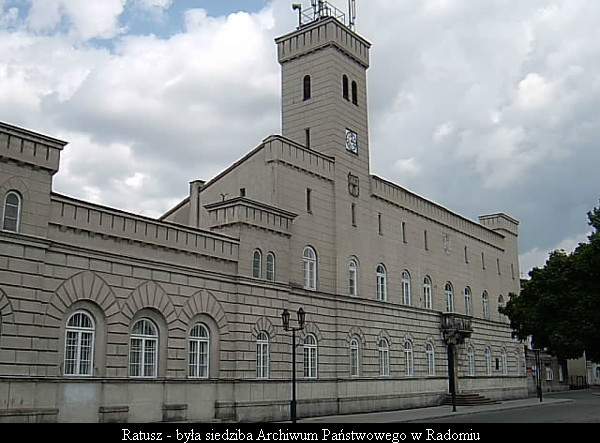Ratusz - była siedziba Archiwum Państwowego w Radomiu